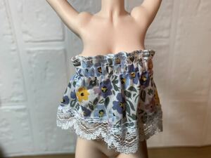 1/6 figure doll TBLeague costume rubber race floral print blue bla lovely beautiful doll Cool Girl custom doll element body is not attached.