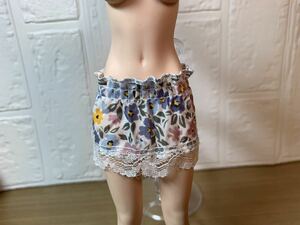 1/6 figure doll TBLeague costume rubber race floral print blue skirt lovely beautiful doll Cool Girl custom doll element body is not attached.