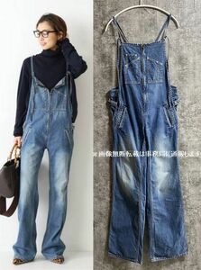 Deuxieme Classe JOHNBULL ドゥーズィエムクラス ジョンブル☆デニム フレンチ サロペット パンツ/サイズLL 定価22000円