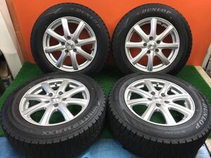 2W-39)冬 205/55R16 DUNLOP Winter Maxx WM02 2020年8.5分山 6.5J+40 PCD114.3 5穴 オーリス ルミオ ノア ヴォクシー ステップワゴン等