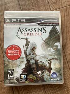 未開封　PS3アサシンクリード 3 ASSASSIN'S CREED III 海外版