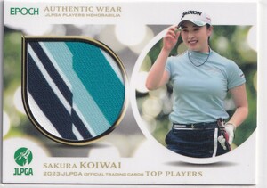  2023 EPOCH 小祝さくら JLPGA 女子プロゴルフ TOP PLAYERS メモラビリアカード 50枚限定 女子ゴルフ ウエアカード ジャージカード