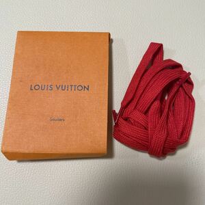 ルイヴィトン LOUIS VUITTON 靴紐　靴ひも　レッド