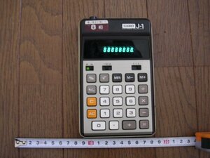 【珍品】■J-1 CASIO カシオ ８桁グリーン蛍光管電卓 動作品難ありJUNK