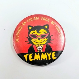 ★当時物★80年代★希少品★CREAM SODA★クリームソーダ★TEMMY★ティミー★缶 バッチ★ピンバッジ★ブラックキャッツ★　　