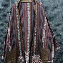 エスニック ロングコート 大きいサイズ 羽織り エスニック柄 民族柄 メンズ レディース フリーサイズ タイ製品 c-148_画像2