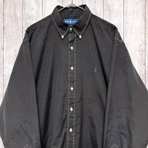 ラルフローレン Ralph Lauren CLASSIC FIT 長袖シャツ メンズ ワンポイント コットン100% サイズ16 1/2 L~XLサイズ 3‐968