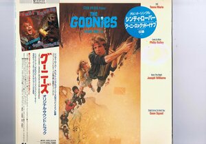 盤質良好 国内盤 LP Various / The Goonies (Original Motion Picture Soundtrack) / グーニーズ 帯付 インサート付 283P-629