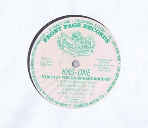 盤質良好 US盤 LP KRS-One / Strictly For Da Breakdancers FPLP01