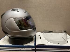 Arai アライ ASTRO PRO SHADE アストロプロシェード マットグレー フルフェイス ヘルメット Lサイズ ミラー付き!!　