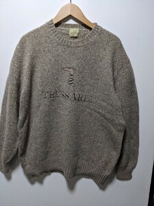 TRUSSARDI maglie MADE IN ITALY イタリア製　ウール100％　メンズ　ニットセーター　ニット　セーター　トラサルディ