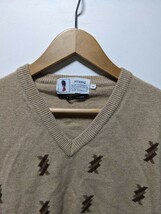 ヴィンテージ PRESIDENT HAND INTARSIA　レディース　Mサイズ　Ｖネックセーター　ニットセーター　ニット　Vネック セーター インターシャ_画像3