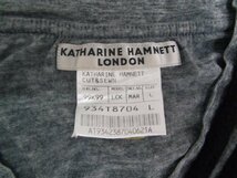 ＜送料無料＞KATHARINE HAMNETT LONDON キャサリンハムネットロンドン メンズ Vネック ロンT 長袖Tシャツ L グレー_画像2