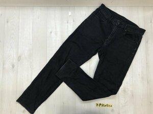 UNIQLO JEANS ユニクロジーンズ メンズ ストレッチ デニムジーンズパンツ 32 綿ポリエステルポリウレタン 黒