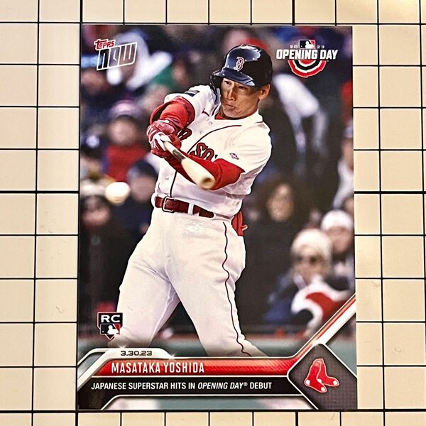 【野球カード】TOPPS NOW 2023 #5 BOSTON REDSOX 吉田正尚 RC 開幕戦 初安打 初ヒット