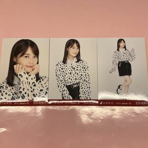 乃木坂46 生田絵梨花 生写真 2019.January-III アニマル柄 3枚コンプ/No9043