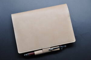 * postage included * notebook ( Note ) cover *B6 size * Himeji cow leather ( natural )*