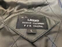 M.T.LEGEND ラムスキン 羊革 本革 レザージャケット メンズ Lサイズ 黒 ブラック 引き取り可_画像8