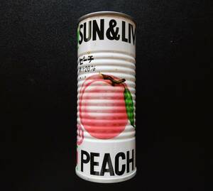 ★希少品★当時物★サン＆リブ/SUN＆LIV★ピーチドリンク★中身有り★ファンシー/レトロ/80年代/プルトップ/缶ジュース/未開封/インテリア