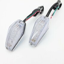 送料220円 貼付けエアロ LEDクリアウインカー GPZ900R ZRX1200ゼファー400 NINJA250R ニンジャ250 1100 バリオス Dトラッカー_画像1