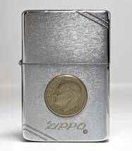 ●ZIPPO 1986年 ダイアゴナルライン リバティコイン Ⅱ●オイルライター 喫煙具_画像2