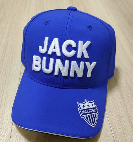 【新品】ジャックバニー　Jack Bunny!!　ゴルフ　キャップ　メンズ　ブルー