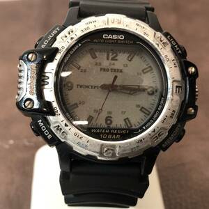 ●【MH-5433】中古品 CASIO カシオ PROTREK プロトレック ツインセンサー PRT-50 腕時計 クオーツ 現状稼働品【レターパックプラス可】