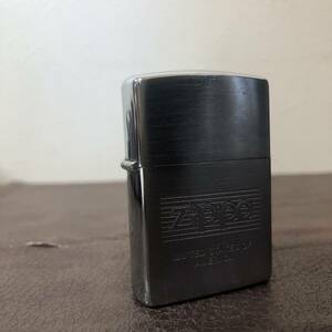 ●【MH-5279】中古品 ZIPPO ジッポー ロゴ UNITED STATES OF AMERICA 1991年製 石あり 火花OK【レターパックプラス可】