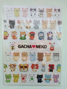 GACHA NEKO　クリアファイル　ガチャネコ　　ガチャ猫　新品★未使用★未開封