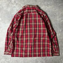 50s WRINKLE-SHED DAN RIVER コットン チェック 長袖 オープンカラー シャツ / 50年代 ビンテージ ボックス 開襟 ダンリバー_画像8