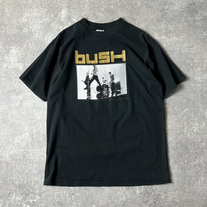 00s bush 2002 GOLDEN TATE TOUR プリント 半袖 Tシャツ L / 00年代 オールド ブッシュ バンド バンT ツアー ツアーT 黒