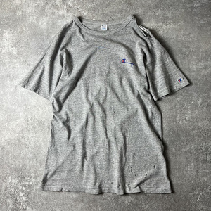 雰囲気系 80s USA製 Champion 88/12 ロゴ プリント 半袖 Tシャツ XL / 80年代 アメリカ製 チャンピオン ビンテージ