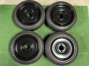 美品 鉄珍 K-BREAK 14×7J ET＋35 100 4穴 バリ溝 155/55R14 超希少 廃盤品 てっちん 軽バーフェン 軽トラ 鉄チン Kブレイク ケイブレイク