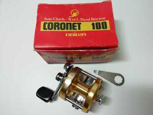 未使用 オールド ダイワ コロネット 100 日本製 左右変換 OLD DAIWA CORONET made in japan チヌ 黒鯛 イカダ テトラ釣り ワカサギ 昭和