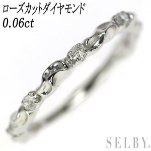 K18WG ローズカット ダイヤモンド リング 0.06ct SELBY