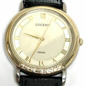 仙11　SEIKO 7N01-6150 腕時計 クオーツ LUCENT ホワイト文字盤 ラウンド アナログ セイコー ルーセント