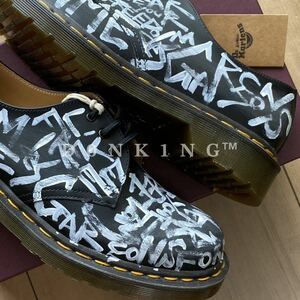 コムデギャルソン COMME des GARCONS 青山限定 青山オリジナル Dr.Martens ドクターマーチン 3ホール 1461 CDG メッセージ ペイント UK8 27