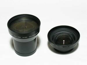 オリンパス OLYMPUS IS/L LENS H.Q. CONVERTER A-28 0.8X / B-300 1.7X ワイド/テレコンバーターレンズ セット 外観良好 クモリあり