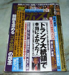 週刊ポスト　2016年11月25日号　朝比奈彩、真梨邑ケイ、桐野女史、真野恵里菜