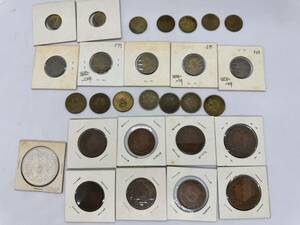古銭 色々 2銭 1銭 5円 1円 貿易銀 参考 28枚セット 銅貨 黄銅