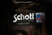 Schott 327 スエードレザーブルゾン ブラウン MADE IN U.S.A. サイズ40_画像3