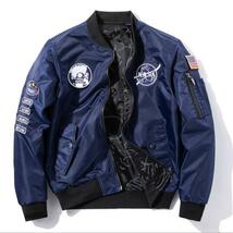 欧米★両面服 リバーシブル 空軍 NASA フライトジャケット スタジャン ミリタリージャケット メンズ アウター新品 [M~6XL]_画像2