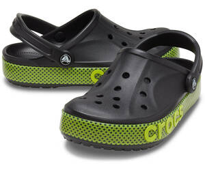 23cm クロックス crocs Bayaband Mesh Band Clog バヤバンド メッシュ バンド クロッグ Black / Lime Punch M5W7 ブラック ライム パンチ