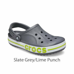 26cm クロックス crocs バヤバンド クロッグ Bayaband Clog Slate Grey / Lime Punch M8W10 スレート グレー ライムパンチ 新品