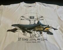 90s Vitruvian Man ウィトルウィウス的人体図 Tシャツ　クジラ、イルカ、アザラシ、オットセイ　海洋生物　アメリカ製　デッドストック_画像2