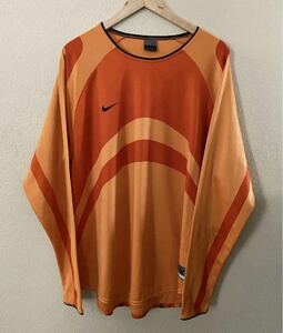 90s y2k XLサイズ 00s nike game shirt ナイキ　サッカー　ゲームシャツ　ゴールキーパー　フットサル