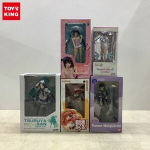 1円〜 未開封含 アルター 1/8 涼宮ハルヒの憂鬱 鶴屋さん メイドVer.、アルファマックス 1/7 けいおん 中野梓 水着Ver. 等