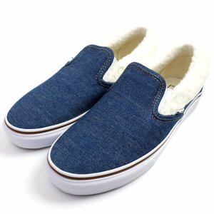 新品 箱あり VANS V98CF REMIX SLIP ON デニム スリッポン ボア 27cm ヴァンズ シューズ スニーカー メンズ インディゴ ◆SJ1353-27