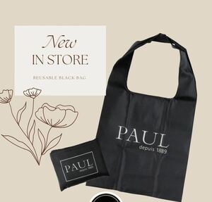 ☆送料無料・未開封☆ PAUL ポール　エコバッグ　ビニールバッグ　ブラック