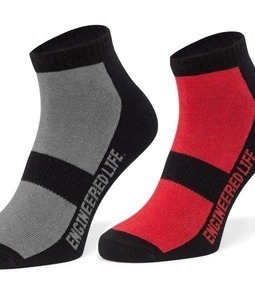 [ Manufacturers direct import regular goods /2 pairs set ] body engineer BE socks red / gray 24.0~27.0cm * Jim wear / fi'zi:k / body Bill 